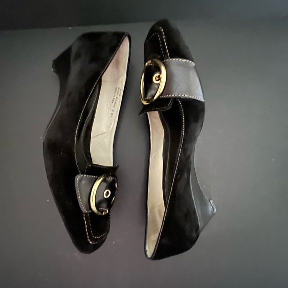 Coach “Margaret” Suede Low Wedges I Color: black I Size: 8.5 - Picture 4 of 5